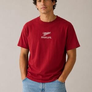 Miller high life embroidered tee